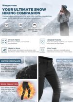 Wespornow Women's-Fleece-Lined-Hiking-Pants Snow-Ski-Pants Water-Resistance-Outdoor-Softshell-Insulated for Winter - Image 5