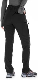 Wespornow Women's-Fleece-Lined-Hiking-Pants Snow-Ski-Pants Water-Resistance-Outdoor-Softshell-Insulated for Winter - Image 7