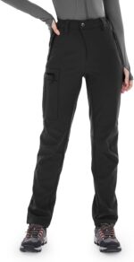 Wespornow Women's-Fleece-Lined-Hiking-Pants Snow-Ski-Pants Water-Resistance-Outdoor-Softshell-Insulated for Winter - Image 8