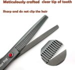 7.0in Titanium Black Professional Pet Grooming Scissors Set,Straight & Thinning & Curved Scissors 4pcs Set for Dog Grooming,(Black) - Image 6