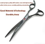 7.0in Titanium Black Professional Pet Grooming Scissors Set,Straight & Thinning & Curved Scissors 4pcs Set for Dog Grooming,(Black) - Image 7