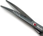 7.0in Titanium Black Professional Pet Grooming Scissors Set,Straight & Thinning & Curved Scissors 4pcs Set for Dog Grooming,(Black) - Image 8