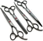 7.0in Titanium Black Professional Pet Grooming Scissors Set,Straight & Thinning & Curved Scissors 4pcs Set for Dog Grooming,(Black) - Image 9
