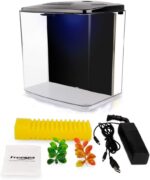 FREESEA 1.4 Gallon Betta Aquarium Starter Kits Square Fish Tank with LED Light and Filter Pump - Image 6