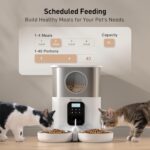 VOLUAS Automatic Cat Feeders for Two Cats,Stainless Steel 5L Pet Feeder for Cats and Dogs Timed Cat Feeder Pet Dry Food Dispenser, White - Image 3