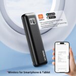 Rongta Portable Printers Wireless for Travel, 300DPI WiFi & Bluetooth Mobile Thermal Inkless Printer for School/Office/Home Use, Compatible with Android,iOS & Laptop (Black) - Image 3