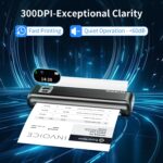 Rongta Portable Printers Wireless for Travel, 300DPI WiFi & Bluetooth Mobile Thermal Inkless Printer for School/Office/Home Use, Compatible with Android,iOS & Laptop (Black) - Image 5