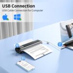 Rongta Portable Printers Wireless for Travel, 300DPI WiFi & Bluetooth Mobile Thermal Inkless Printer for School/Office/Home Use, Compatible with Android,iOS & Laptop (Black) - Image 6