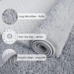 Chicrug Soft Runner Rugs for Bedroom Living Room Plush Fluffy Rug 2x6 Feet, Shag Furry Area Rug Carpet Non Shedding for Nursery Children Kids Girls Room Home Decorative, Grey - Image 4