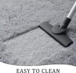 Chicrug Soft Runner Rugs for Bedroom Living Room Plush Fluffy Rug 2x6 Feet, Shag Furry Area Rug Carpet Non Shedding for Nursery Children Kids Girls Room Home Decorative, Grey - Image 5