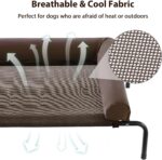 RRPETHOME Elevated Cooling Dog Bed,Raised Dog Cots Beds for Large Dogs,Outdoor Pet Bed for Large Dogs,Chew Proof Portable Cooling Pet Cot Skid-Resistant Feet,Frame with Breathable Mesh - Image 7