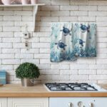 Sea Turtle Hand Towels Set of 2 Coastal Kitchen Towels Decorative Nautical Marine Life Bath Towels Ocean Animal Themed Towels for Bathroom Housewarming Gifts 14 x 28 Inch - Image 6