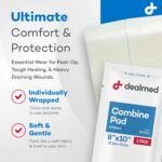 Dealmed Abdominal Combine Pads 8"x10" (24-Pack) Sterile Individually Wrapped, ABD Pads, Absorbent, Non Adherent for Wound Care, Drainage, First Aid, 24/Box (1 Pack) - Image 3