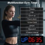 Portable Gym Timer Clock: Fitness Digital Clock with Strong Magnet - Remote Control for Fitness Enthusiasts - Powerful Battery for Home Gym Garage Boxing - Image 3