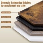 Corner Shelf Wall Mount, Floating Corner Shelves, Set of 4 Corner Wall Shelf Organizer, Rustic Wood Wall Storage Display Shelves for Living Room Bedroom Bathroom Kitchen, Rustic Brown - Image 6