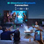 [Netflix App/Dolby Audio] FUDONI Smart Projector with WiFi and Bluetooth, Native 1080P 25000L 4K Decoding for Home Cinema, Outdoor Movie Projector with Apps, Built-in Netflix/YouTube/Prime Video - Image 6