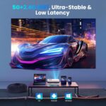 [Netflix App/Dolby Audio] FUDONI Smart Projector with WiFi and Bluetooth, Native 1080P 25000L 4K Decoding for Home Cinema, Outdoor Movie Projector with Apps, Built-in Netflix/YouTube/Prime Video - Image 8