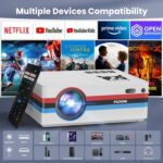 [Netflix App/Dolby Audio] FUDONI Smart Projector with WiFi and Bluetooth, Native 1080P 25000L 4K Decoding for Home Cinema, Outdoor Movie Projector with Apps, Built-in Netflix/YouTube/Prime Video - Image 10