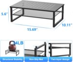 gianotter Desk Organizers and Accessories, 2-Tier Metal Monitor Stand Riser, Desk Organizer for Monitor, Office Desk Storage Organizer for Office Supplies (Black) - Image 6