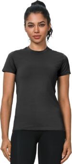 5-Pack Women's Compression Shirts Short Sleeve Workout Tops Athletic Baselayer Quick Dry Gym Yoga Running T-Shirt - Image 3