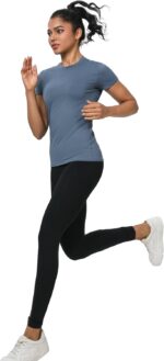 5-Pack Women's Compression Shirts Short Sleeve Workout Tops Athletic Baselayer Quick Dry Gym Yoga Running T-Shirt - Image 4