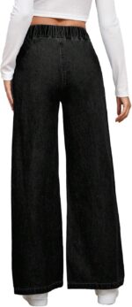 Women's Wide Leg Jeans Low Rise Baggy Loose Casual Black Denim Pants Boyfriend Jeans - Image 4