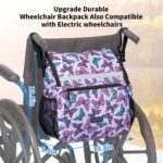 Wheelchair Bags, Wheelchair Backpack with Cup Holder, Wheelchair Bags to Hang on Back, Electric Wheel Chair Accessories, Large Storage Bag for Walker Rollator - Image 6