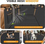 Dog Car Seat Cover for Back Seat, Dog Car Bed Cover with Hard Bottom, Backseat Extender Hammock for Mid-Sized Truck/SUV 8 Panels - Black - Image 4