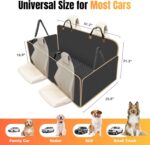 Dog Car Seat Cover for Back Seat, Dog Car Bed Cover with Hard Bottom, Backseat Extender Hammock for Mid-Sized Truck/SUV 8 Panels - Black - Image 5