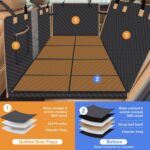 Dog Car Seat Cover for Back Seat, Dog Car Bed Cover with Hard Bottom, Backseat Extender Hammock for Mid-Sized Truck/SUV 8 Panels - Black - Image 7