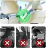 2 in 1 Car Steering Wheel Tray/Back Seat Headrest Tray for Eating Food Drink and Writing Laptop Work, Black Car Desk - Image 5