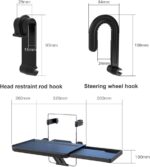 2 in 1 Car Steering Wheel Tray/Back Seat Headrest Tray for Eating Food Drink and Writing Laptop Work, Black Car Desk - Image 7