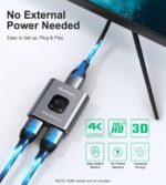 HDMI Switch 4k@60hz Splitter, GANA Aluminum Bidirectional HDMI Switcher 2 in 1 Out, Manual HDMI Hub Supports HD Compatible with Xbox PS5/4/3 Blu-Ray Player Fire Stick Roku - Image 8