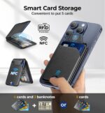 Mag-Safe Wallet - Magnetic Wallet for Phone Adjustable Magnetic Wallet Stand 5 Card Holder, Lightweight Flap Leather Mag-Safe Wallet for iPhone 17/16/15/14/13/12 Series,Not for iPhone 13/12 Mini - Image 3