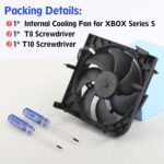Internal Cooling Fan Replacement for Xbox Series S Console Fan Cooler CPU Cooling Fan with Screwdriver(7 Blades) - Image 8