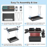 Firven Games Organizer Station with Controller Charger, Charging Dock for Nintendo Switch 2, Display Rack Holder for Switch 2 Dock, Game Cases & Pro Controllers, Accessories Stand with RGB Lighting - Image 7