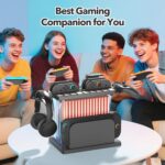 Firven Games Organizer Station with Controller Charger, Charging Dock for Nintendo Switch 2, Display Rack Holder for Switch 2 Dock, Game Cases & Pro Controllers, Accessories Stand with RGB Lighting - Image 8