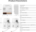 Smart Home Energy Monitor with 2 x 120A CTs, Real-Time Electricity Usage Monitor, Bi-Directional Power Tracking, Supports Single-Phase 3-Wire System, 2.4GHz Wi-Fi (WiFi Version) - Image 8