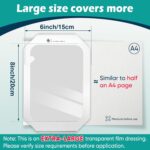 30 Packs Transparent Film Dressing 6'' x 8'' - Waterproof Bandages for Swimming, Showering, Wounds, Post Surgical Shower or IV Shield, Tattoo Aftercare Bandage, Scar Therapy, Adhesive Patches - Image 3