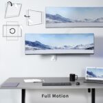 VIVO Premium Aluminum Heavy Duty Monitor Arm for Ultrawide Screens up to 49 inches and 44 lbs, Single Wall Mount, Pneumatic Height, Max VESA 100x100, White, MOUNT-V101G1W - Image 7