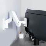 VIVO Premium Aluminum Heavy Duty Monitor Arm for Ultrawide Screens up to 49 inches and 44 lbs, Single Wall Mount, Pneumatic Height, Max VESA 100x100, White, MOUNT-V101G1W - Image 10