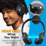 TREBLAB Z7 Pro - Hybrid Active Noise Cancelling Headphones, Signature aptX-HD Audio, Memory Foam Ear Cups, Foldable, 45H Play, Bluetooth 5, Fast Charging, Workout Over Ear Headphones Wireless With Mic - Image 4