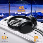 TREBLAB Z7 Pro - Hybrid Active Noise Cancelling Headphones, Signature aptX-HD Audio, Memory Foam Ear Cups, Foldable, 45H Play, Bluetooth 5, Fast Charging, Workout Over Ear Headphones Wireless With Mic - Image 5