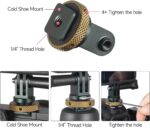 MINIFOCUS Hot Shoe to GoPro Mount Adapter, Camera Cold Shoe Mount Adapter with Aluminum CNC Thumb Screw for GoPro Hero 13/12/11/10/9/8/7/6/5/4, DJI Osmo Action, Campark and Other Action Cameras - Image 4