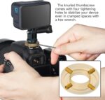 MINIFOCUS Hot Shoe to GoPro Mount Adapter, Camera Cold Shoe Mount Adapter with Aluminum CNC Thumb Screw for GoPro Hero 13/12/11/10/9/8/7/6/5/4, DJI Osmo Action, Campark and Other Action Cameras - Image 5