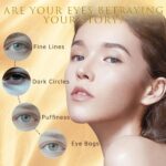 ASAMO Retinol&Caffeine eye serum, Fast Absorbing, Correction for Puffy Eye Bags Fine Lines Dark Circles Wrinkles, 48Hr Hydrating Under Eye Cream, 0.7fl.oz - Image 3