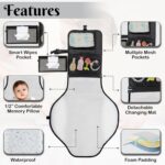 Large Portable Diaper Changing Pad – Waterproof Foldable Diaper Changing Mat for Baby, Wipes Pocket, Easy Clean, Baby Essentials, Baby Wipes, Newborn Essentials Must Haves, Baby Registry & Shower Gift - Image 5
