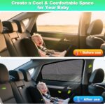 Car Window Shades for 2016-2021 Civic - Rear Side Window Sun Shade for Baby, Breathable Mesh Car Privacy Window Covers, UV Protection & Heat Insulation for Road Trips, Napping, Camping (2 PCS) - Image 5