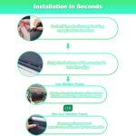 Car Window Shades for 2016-2021 Civic - Rear Side Window Sun Shade for Baby, Breathable Mesh Car Privacy Window Covers, UV Protection & Heat Insulation for Road Trips, Napping, Camping (2 PCS) - Image 8