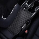 ESKONKE [Upgraded] Car Center Console Cover with 2 Storage Bags - Premium Nappa Leather Armrest Cover, Scratch & Wear Resistant, Waterproof Car Interior Accessories (Classic - Black) - Image 6